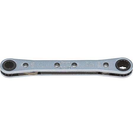 Ko-Ken Ratcheting Ring Wrench 3/8x7/16 6 Point 140mm, Reversible R810-3/8X7/16